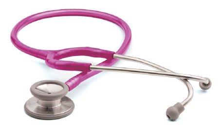 American Diagnostic Corp Classic Stethoscope Adscope® 603 Raspberry 1-Tube 22 Inch Tube Double Sided Chestpiece - Each - 603MRS-EA
