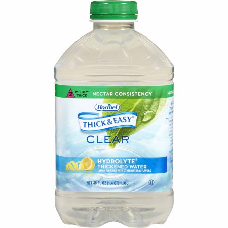 Hormel Food Sales Thickened Water Thick & Easy® Hydrolyte® 46 oz. Bottle Lemon Flavor Liquid IDDSI Level 2 Mildly Thick - Each - 12863-EA
