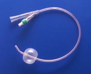 Teleflex LLC Foley Catheter Soft Simplastic® 2-Way Coude Tip 30 cc Balloon 24 Fr. PVC - Box of 10 - 662430-000240-BX