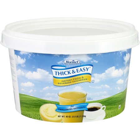 Hormel Food Sales Food and Beverage Thickener Thick & Easy® 2.5 lb. Tub Unflavored Powder IDDSI Level 1 Slightly Thick - Each - 07941-EA