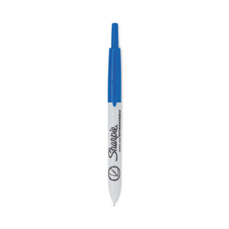 Sharpie® Retractable Permanent Marker, Extra-Fine Needle Tip, Blue - DZ/1 - SAN-1735792-DZ