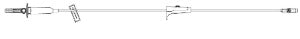 ICU Medical Primary IV Administration Set Bravo 24® Gravity Without Ports 15 Drops / mL Drip Rate Without Filter 100 Inch Tubing Solution - Case of 50 - 1422128-CS