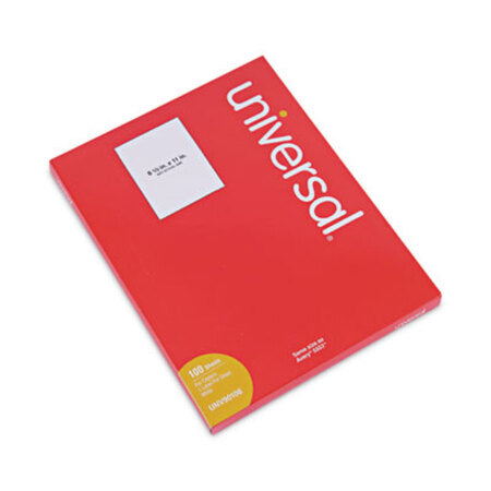 Universal® Copier Mailing Labels, Copiers, 8.5 x 11, White, 100/Box - Box of 1 - UNV-90108-BX