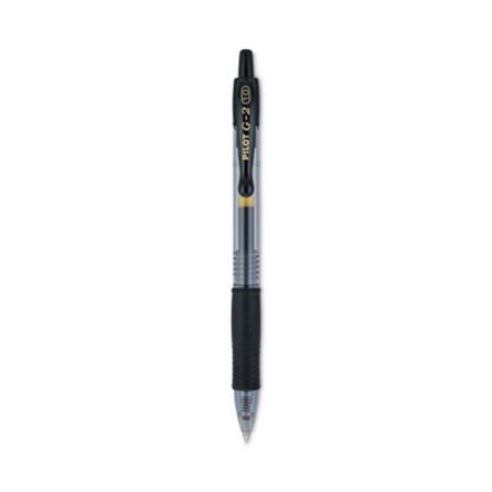 Pilot® G2 Premium Gel Pen, Retractable, Bold 1 mm, Black Ink, Smoke Barrel, Dozen - DZ/1 - PIL-31256-DZ
