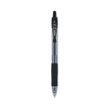 Pilot® G2 Premium Gel Pen, Retractable, Fine 0.7 mm, Black Ink, Smoke Barrel, Dozen - DZ/1 - PIL-31020-DZ