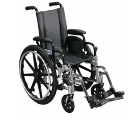 Drive Medical Lightweight Wheelchair drive™ Viper Dual Axle Desk Length Arm Swing-Away Footrest Black Upholstery 14 Inch Seat Width Pediatric 250 lbs. Weight Capacity - Each - L414DDA-SF-EA