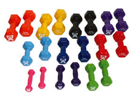 Fabrication Enterprises Dumbbell Set 10 Piece Set CanDo® 1 lbs. / 2 lbs. / 3 lbs. / 4 lbs. / 5 lbs. - Each - 10-0563-EA