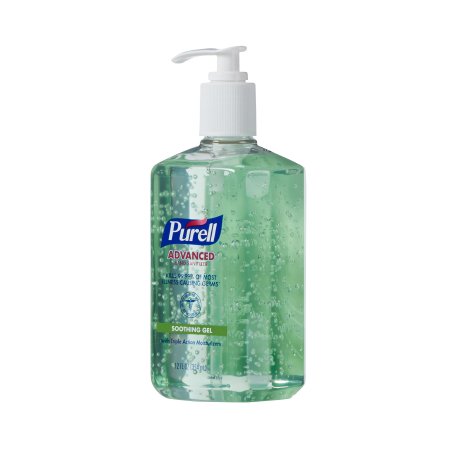 GOJO Hand Sanitizer with Aloe Purell® Advanced 12 oz. Ethyl Alcohol Gel Pump Bottle - Case of 12 - 3639-12-CS