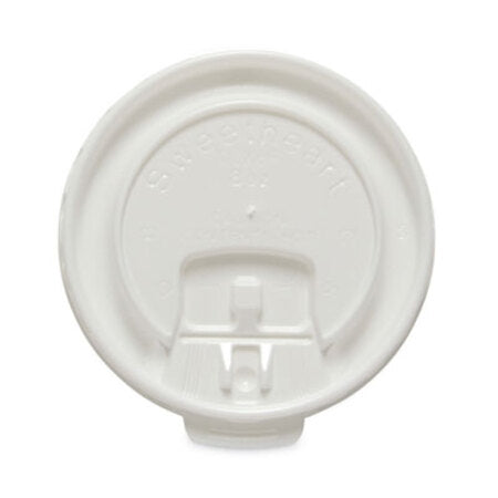 Solo® Lift Back and Lock Tab Cup Lids for Foam Cups, Fits 8 oz Cups, White, 2,000/Carton - CT/1 - SCC-DLX8R-CT