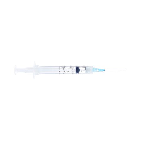 Sol-Millennium Medical Safety Hypodermic Syringe with Needle Sol-Care™ 3 mL 1-1/2 Inch 21 Gauge Retractable Safety Needle Regular Wall - Case of 800 - 100072IM-CS