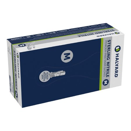 O&M Halyard Inc Exam Glove STERLING® Medium NonSterile Nitrile Standard Cuff Length Textured Fingertips Gray Chemo Tested - Case of 1500 - 55096-CS