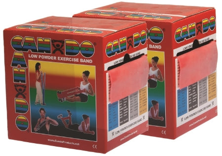 Fabrication Enterprises Exercise Resistance Band CanDo® Low Powder Red 5 Inch X 50 Yard Light Resistance - Box of 1 - 10-5492-BX