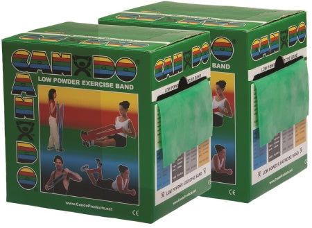 Fabrication Enterprises Exercise Resistance Band CanDo® Low Powder Green 5 Inch X 50 Yard Medium Resistance - Box of 1 - 10-5493-BX
