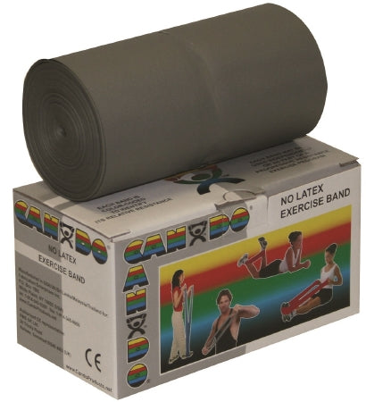 Fabrication Enterprises Exercise Resistance Band CanDo® Silver 5 Inch X 6 Yard 2X-Heavy Resistance - Each - 10-5616-EA