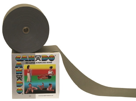 Fabrication Enterprises Exercise Resistance Band CanDo® Silver 5 Inch X 50 Yard 2X-Heavy Resistance - Each - 10-5626-EA