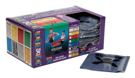 Fabrication Enterprises Exercise Resistance Band CanDo® Blue 5 Inch X 4 Foot Heavy Resistance - Box of 1 - 10-5644-BX