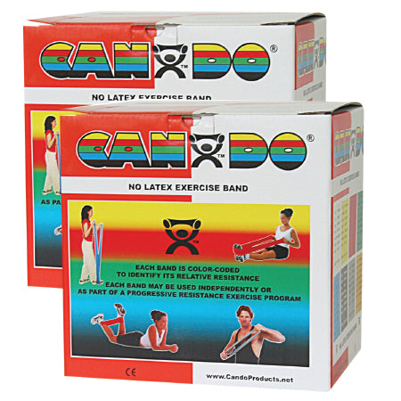 Fabrication Enterprises Exercise Resistance Band CanDo® Red 5 Inch X 50 Yard Light Resistance - Box of 1 - 10-5652-BX