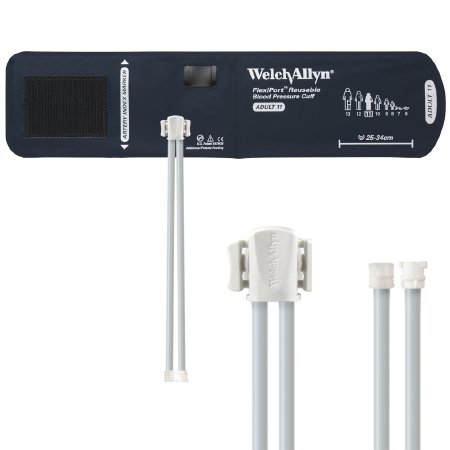 Welch Allyn Reusable Blood Pressure Cuff FlexiPort® 25 to 34 cm Arm Cloth Fabric Cuff Adult Cuff - Each - REUSE-11-2MF-EA