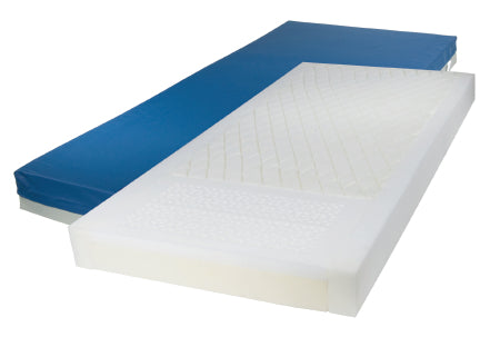 Drive Medical Bed Mattress Gravity 7 with Raised Side Rails Pressure Redistribution Type 36 X 76 X 6 Inch - Case of 1 - 15877-CS