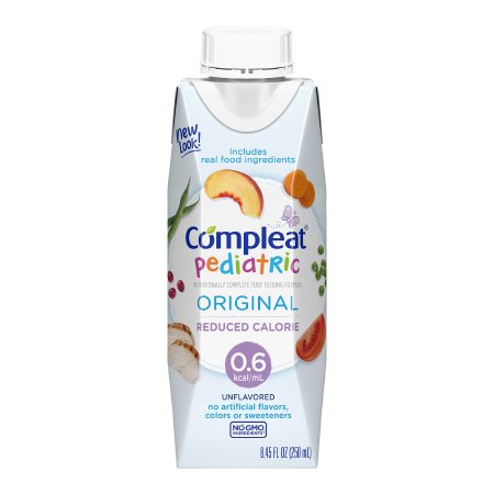 Nestle Healthcare Nutrition Pediatric Tube Feeding Formula Compleat® Pediatric Original Reduced Calorie 0.6 8.45 oz. Reclosable Carton Liquid Real Food Ingredients - Each - 10043900380749-EA