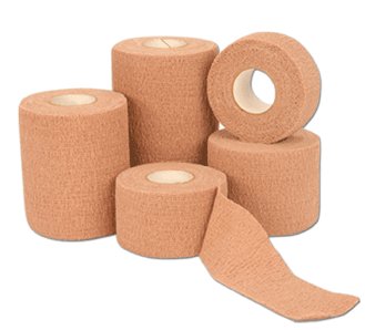 Andover Coated Products Cohesive Bandage CoFlex®Â·LF2 2 Inch X 5 Yard Self-Adherent Closure Tan Sterile 20 lbs. Tensile Strength - Case of 24 - 9200S-024-CS
