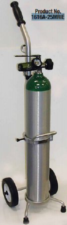 Mada Medical Products Mada Medical MRI Oxygen Kit on Cart (Empty) Size E Aluminum - Each - 1616A-25MRIE-EA