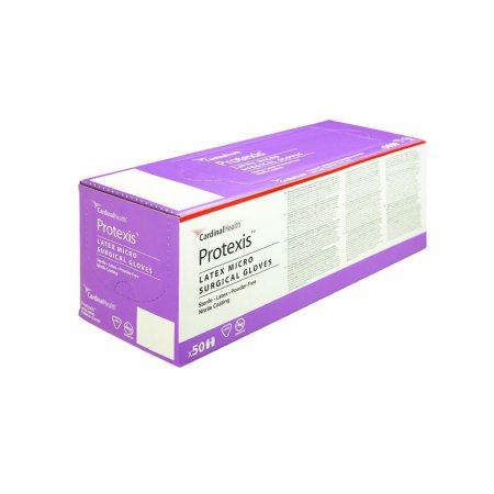 Cardinal Surgical Glove Protexis™ Latex Micro Size 7 Sterile Latex Standard Cuff Length Smooth Light Brown Not Chemo Approved - Box of 50 - 2D72NT70X-BX