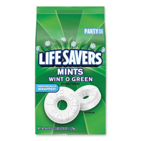 LifeSavers® Hard Candy Mints, Wint-O-Green, 44.93 oz Bag - Each - LFS-21524-EA