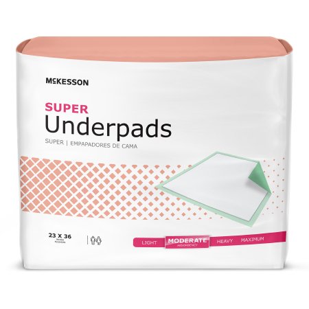 McKesson Disposable Underpad McKesson 23 X 36 Inch Fluff / Polymer Moderate Absorbency - Case of 120 - UPMD2336V120-CS