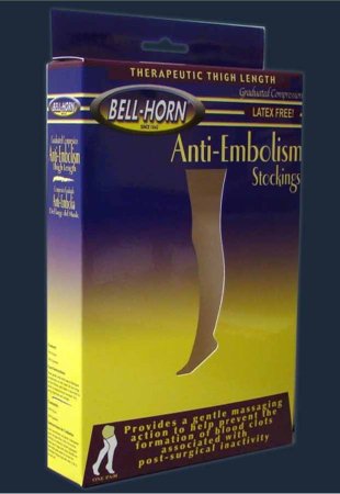 DJO Anti-embolism Stocking Bell-Horn® Thigh High 3X-Large Beige Open Toe - Pair - 113303X-PR