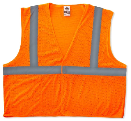 Ergodyne Safety Vest GloWear® 8210HL Class 2 Large / X-Large Orange 1 Pocket Unisex - Each - 21015-EA