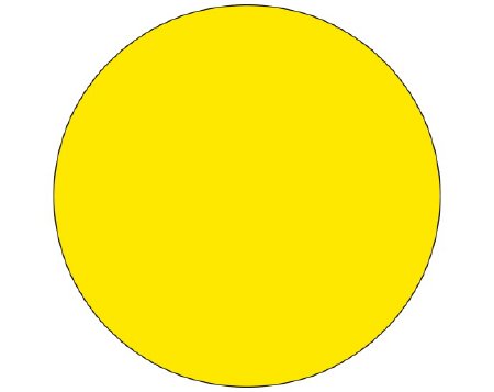 Shamrock Scientific Blank Label Shamrock Label Dot Yellow Litho Paper 3/4 Diameter - Roll of 1 - SDL-75R-2-RL