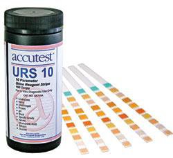 Jant Pharmacal Corp Reagent Accutest® URS-10 General Chemistry Leukocytes, Nitrite, Urobilinogen, Protein, pH, Blood, Specific Gravity, Ketone, Bilirubin, Glucose For Accutest 500 Urine Analyzer - Each - UA710A-EA