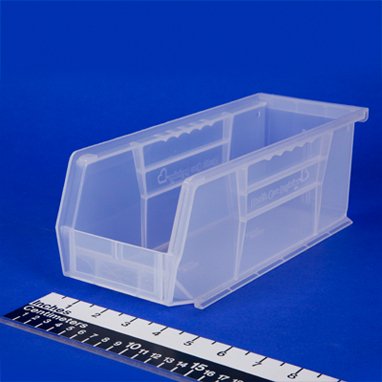 Health Care Logistics Storage Bin HCL® Super Tough Semi-Clear Plastic 4 X 4-1/8 X 10-7/8 Inch - Each - 1401C-EA