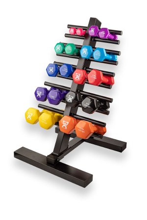 Fabrication Enterprises Dumbbell Set with Storage Rack 20 Piece Set with Floor Rack CanDo® 1 lbs. / 2 lbs. / 3 lbs. / 4 lbs. / 5 lbs. / 6 lbs. / 7 lbs. / 8 lbs. / 9 lbs. / 10 lbs. - ST/1 - 10-0579-ST