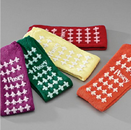 Tidi Products Fall Management Slipper Socks Posey® Large Orange Ankle High - Pair - 6239LO-PR