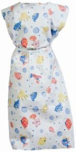Tidi Products Patient Exam Gown Choice Medium Kid Design (Under the Sea Print) Disposable - Case of 50 - 981636-CS