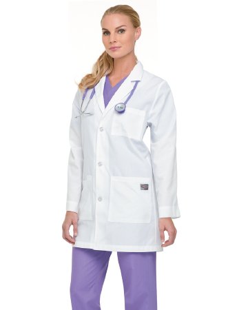 Landau Uniforms Lab Coat White Medium Mid Length Reusable - Each - 86002WHITEMED-EA