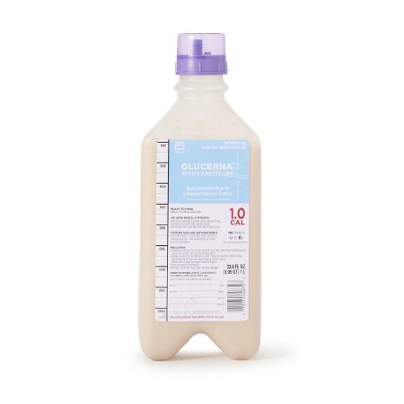 Abbott Nutrition Tube Feeding Formula Glucerna® 1.0 Unflavored Liquid 33.8 oz. Bottle - Case of 8 - 62671-CS
