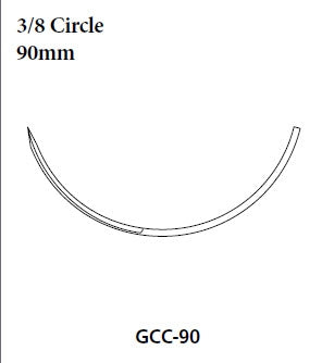 Covidien Nonabsorbable Suture with Needle Monosof™ Nylon GCC-90 3/8 Circle Conventional Cutting Needle Size 1 Monofilament - Box of 1 - CN-793-BX