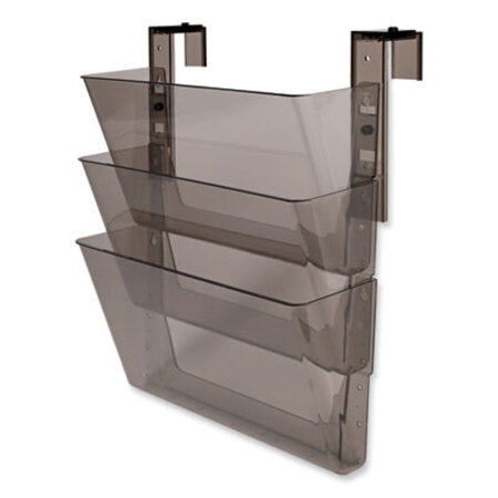 Deflecto® DocuPocket Three-Pocket File Partition Set, 3 Sections, Letter Size, 13" x 7" x 20", Smoke, 3/Set - ST/1 - DEF-73502RT-ST
