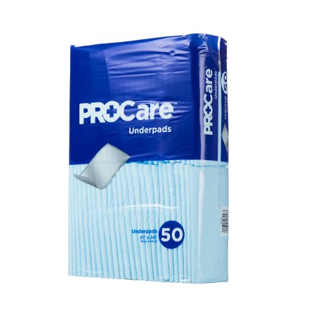 First Quality Disposable Underpad ProCare™ 21 X 34 Inch Fluff Light Absorbency - Case of 150 - CRF-150-CS