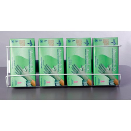 Alimed Glove Box Holder Horizontal Mounted 4-Box Capacity White 3-1/2 X 8 X 22 Inch Coated Wire - Box of 1 - 2970012381-BX