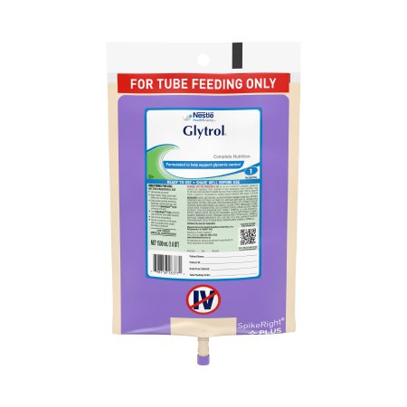 Nestle Healthcare Nutrition Tube Feeding Formula Glytrol® Unflavored Liquid 1500 mL Ready to Hang Prefilled Container - Each - 9871632391-EA