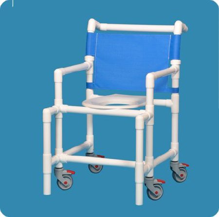 IPU Shower Chair Original Fixed Arms PVC Frame Mesh Backrest 350 lbs. Weight Capacity - Each - SC9200 MS N-EA