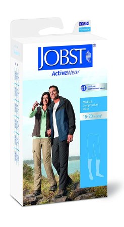 BSN Medical Compression Socks JOBST® ActiveWear Knee High X-Large Cool White Closed Toe - Pair - 110482-PR