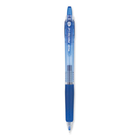 Pilot® Precise Gel BeGreen Gel Pen, Retractable, Fine 0.7 mm, Blue Ink, Blue Barrel, Dozen - DZ/1 - PIL-15002-DZ