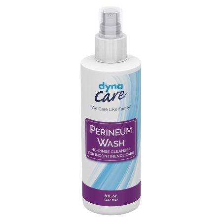 Dynarex Perineal Wash DynaCare Liquid 8 oz. Pump Bottle Mild Scent - Case of 48 - 4850-CS