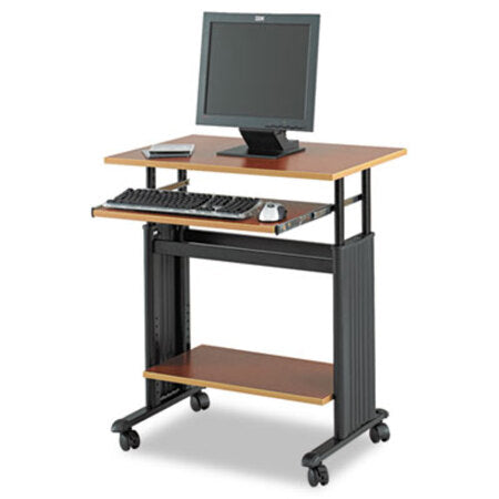 Safco® Muv 28" Adjustable-Height Desk, 29.5" x 22" x 29" to 34", Cherry/Black - Each - SAF-1925CY-EA