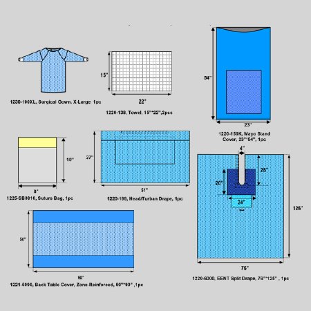 Welmed EENT Drape Pack - Case of 8 - 1250-1240-CS